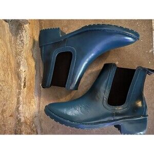 EMU AUSTRALIA Womens Sz 10 TEAL BLUE WATERPROOF SHEARLING LINED BOOTS Rainboots